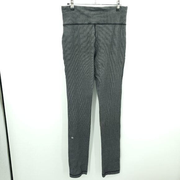 Lululemon Skinny Will Pant (Print) 6 Cross Stitch Black White - Picture 5 of 16